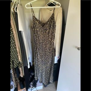 ZARA - leopard slip dress